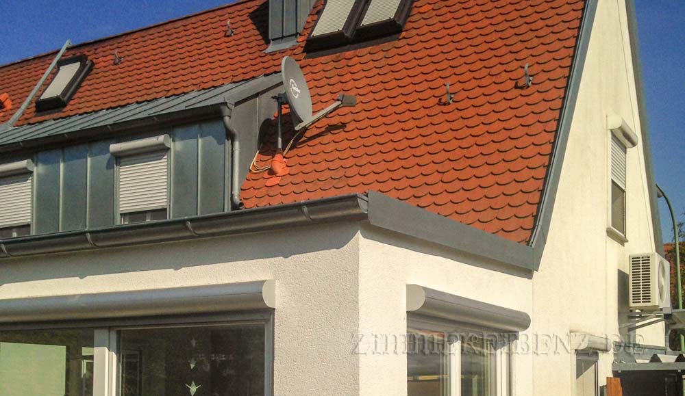 Flachdachanbau an bestehendes Wohnhaus